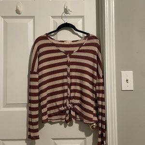 NWOT Women’s Altar’d State Button-Up Long Sleeve Waffle Shirt NEVER WORN